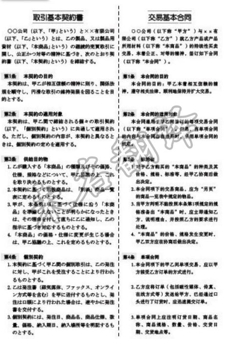 日语合同翻译,合同翻译公司