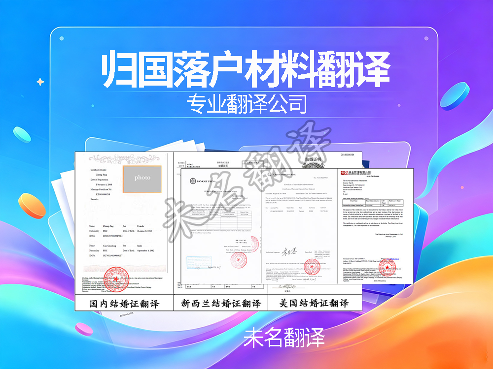 落户材料翻译 落户材料翻译