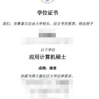 布鲁塞尔自由大学学位证书案例