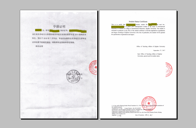 俄罗斯留学签证需要翻译哪些材料