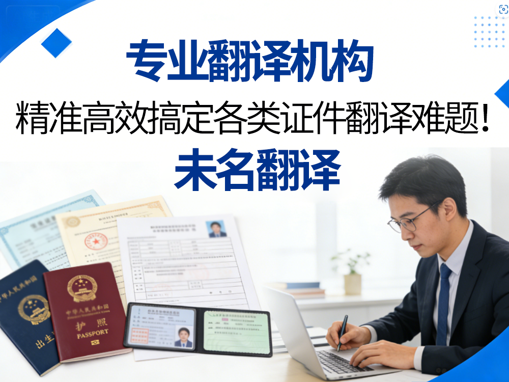 专业翻译机构，精准高效搞定各类证件翻译难题！未名翻译