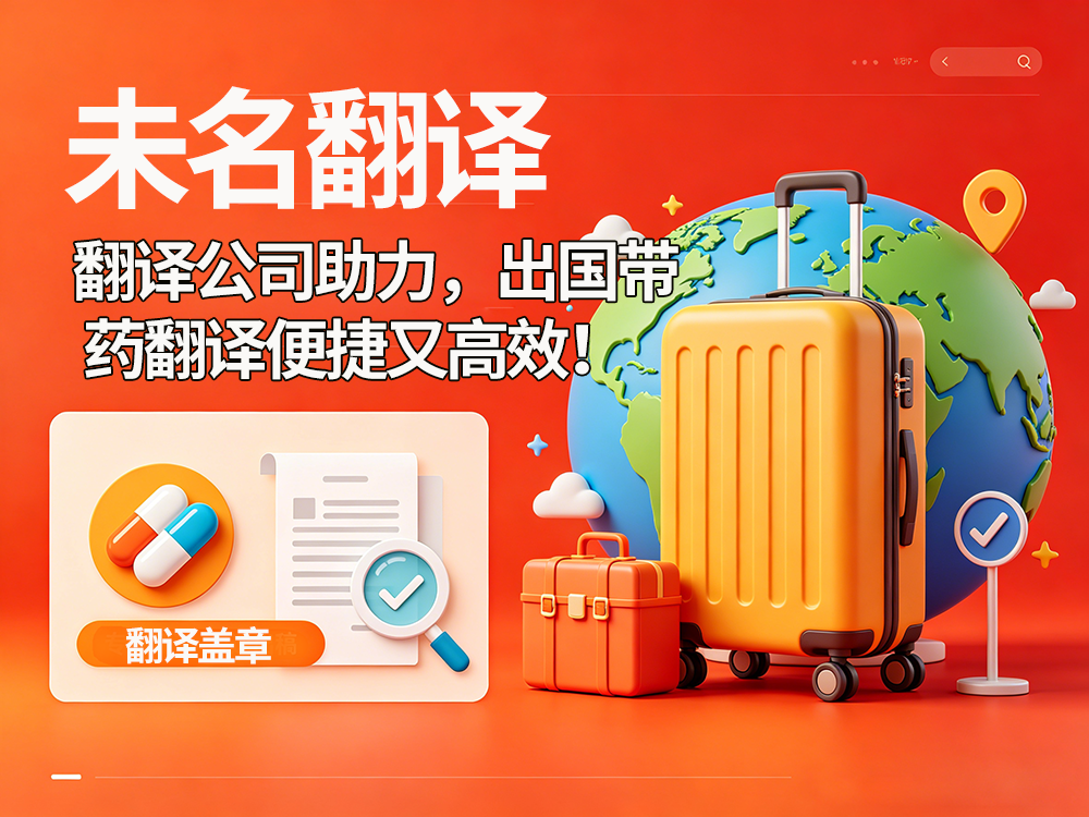 翻译公司助力，出国带药翻译便捷又高效！未名翻译