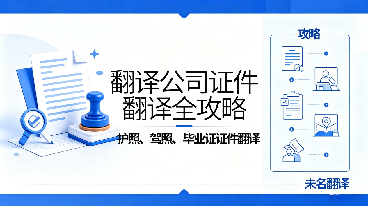 翻译公司证件翻译全攻略：护照、驾照、毕业证怎么翻？未名翻译