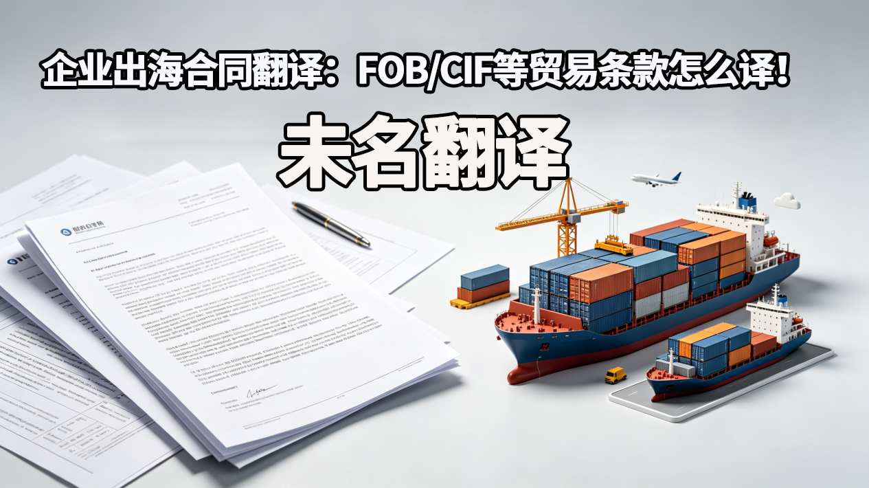 企业出海合同翻译：FOB/CIF等贸易条款怎么译！未名翻译