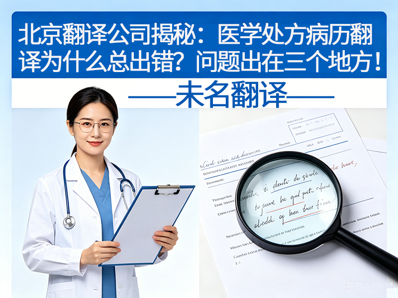 翻译公司揭秘：处方病历翻译为什么总出错？问题出在三个地方！