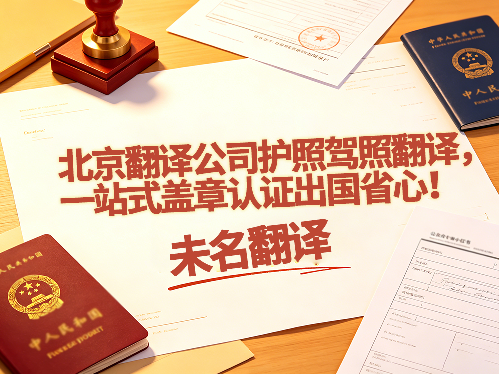 北京翻译公司护照驾照翻译，一站式盖章认证出国省心！未名翻译