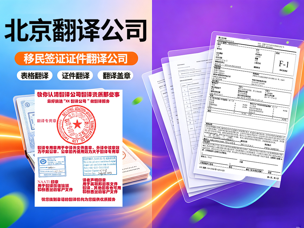 专注移民签证证件翻译公司，适配多国移民局审核标准！未名翻译