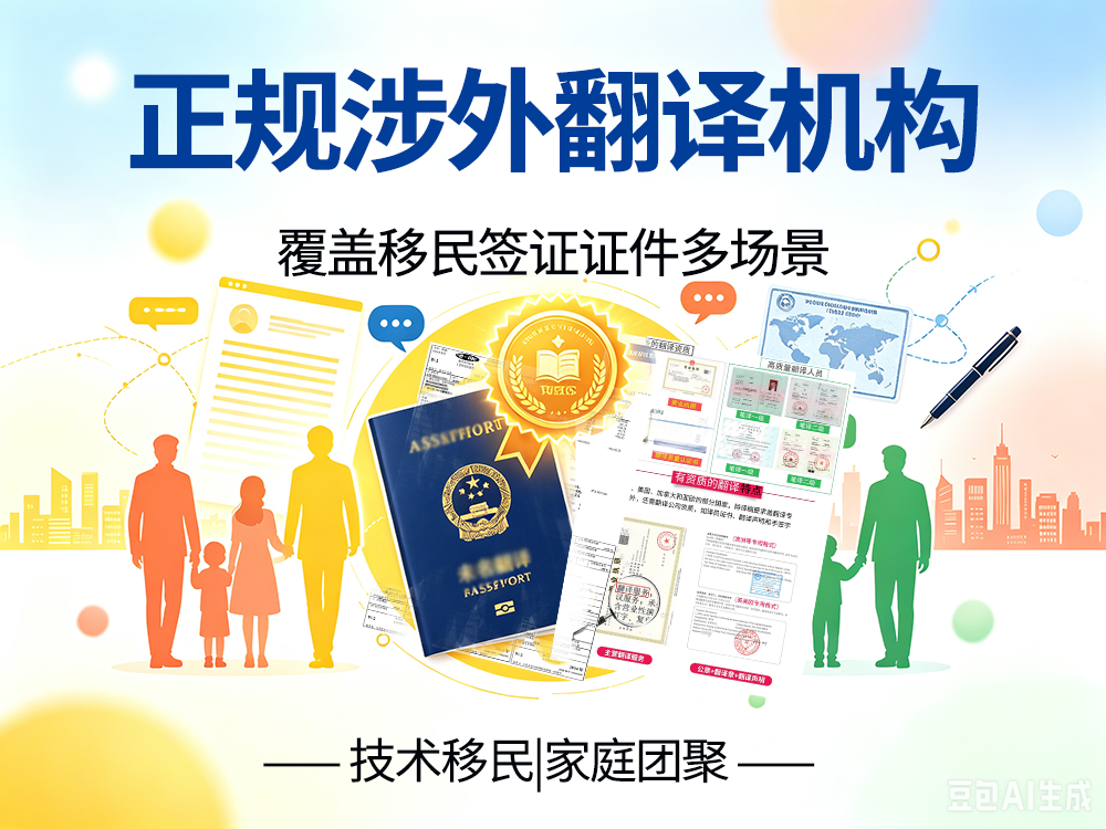 涉外资质翻译机构，移民证件翻译覆盖技术、家庭团聚全场景！