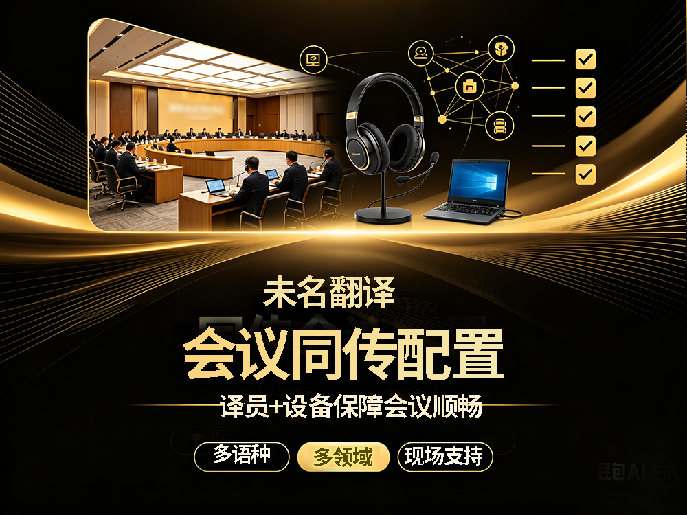 专业翻译机构提供译员加设备配置，保障大型国际同传会议顺畅！