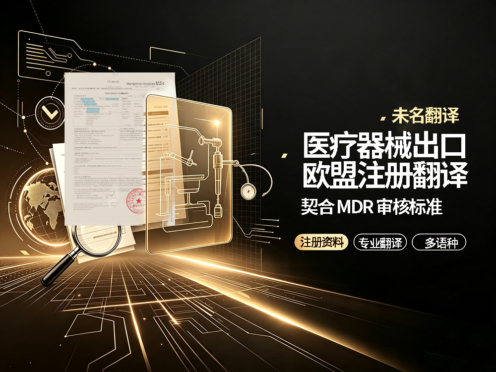 医疗器械出口欧盟注册翻译，专业翻译公司契合 MDR 审核标准！